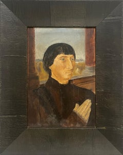 Fine Mid-Century Modern Artist Copy of Hans Memling, “Portrait of Willem Moreel”