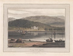 Inveraray Castle, Argyllshire, Scotland. Colour aquatint by William Daniell 1817