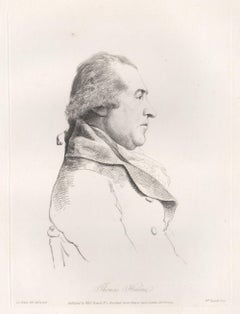 Antique Thomas Hearne, artist, portrait, soft ground etching, 1809