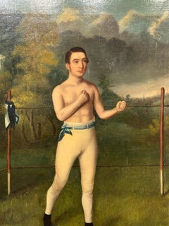 19th century English Portrait of a Boxer, Prizefighter possibly Tom Sayer