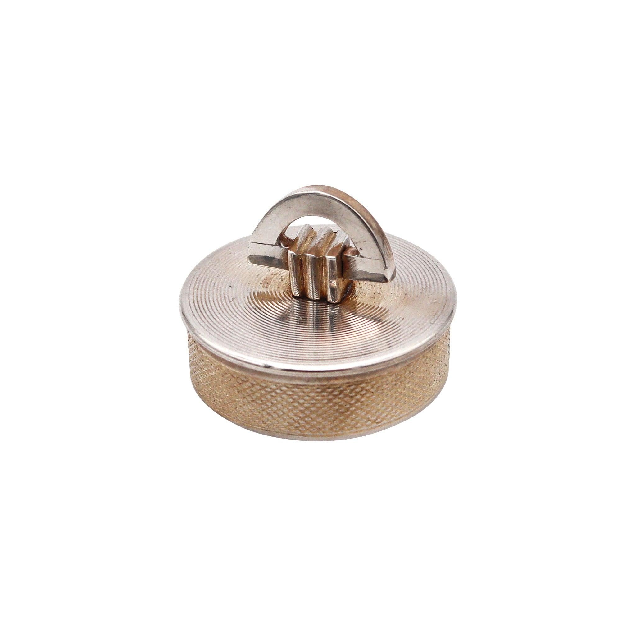 WILLIAM DAVENPORT & CO. 1948 Birmingham Pill Box In .925 Sterling Silver 1