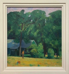 Seltenes und besonderes Gemälde des bedeutenden Chicagoer modernistischen Künstlers Davenport Griffen