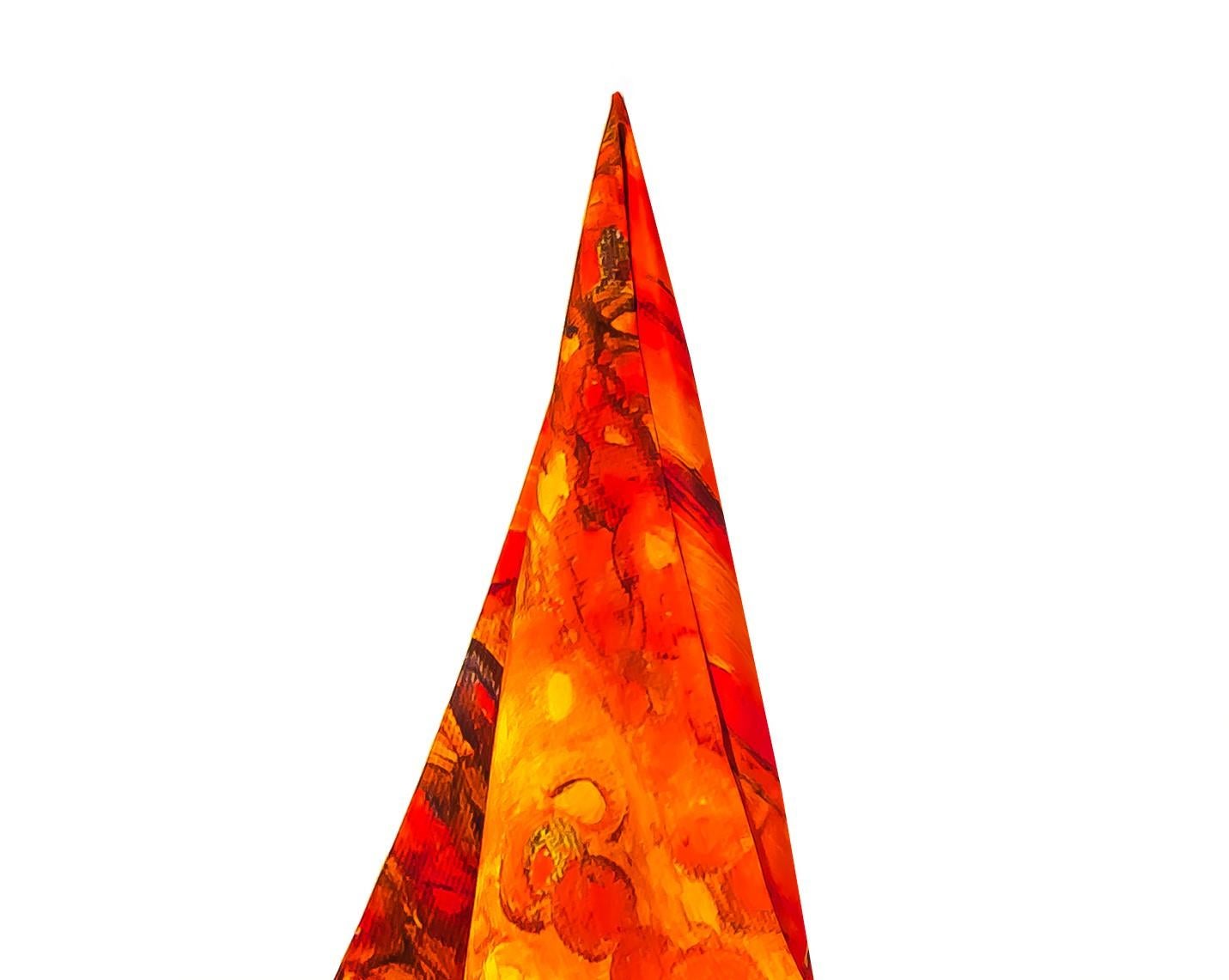 Rouge William David - Écharpe en soie orange, édition limitée en vente