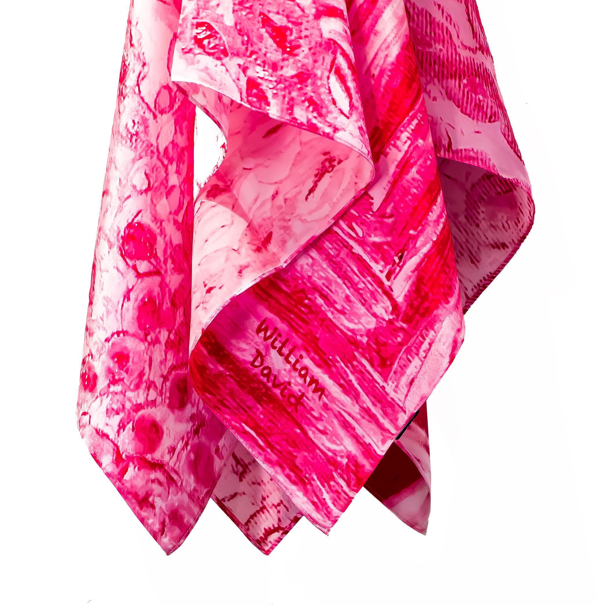For the artistic, creative fashion lover, this oil painting-inspired silk scarf is the essential wardrobe staple. Diverse in color, and unique in pattern, this distinctive accessory is part of a collection of only 100 - each signed by William David