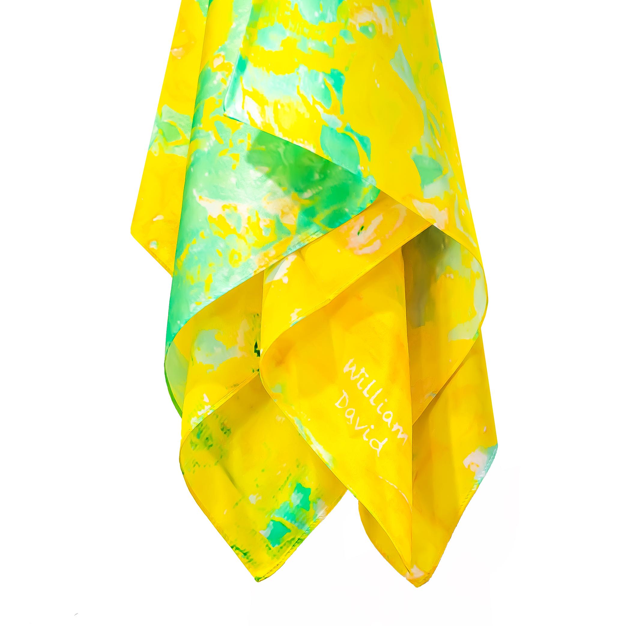 Pour les amateurs de mode artistique et créative, ce foulard en soie inspiré de la peinture à l'huile est l'élément essentiel de la garde-robe. De couleur variée et de motif unique, cet accessoire distinctif fait partie d'une collection de 100