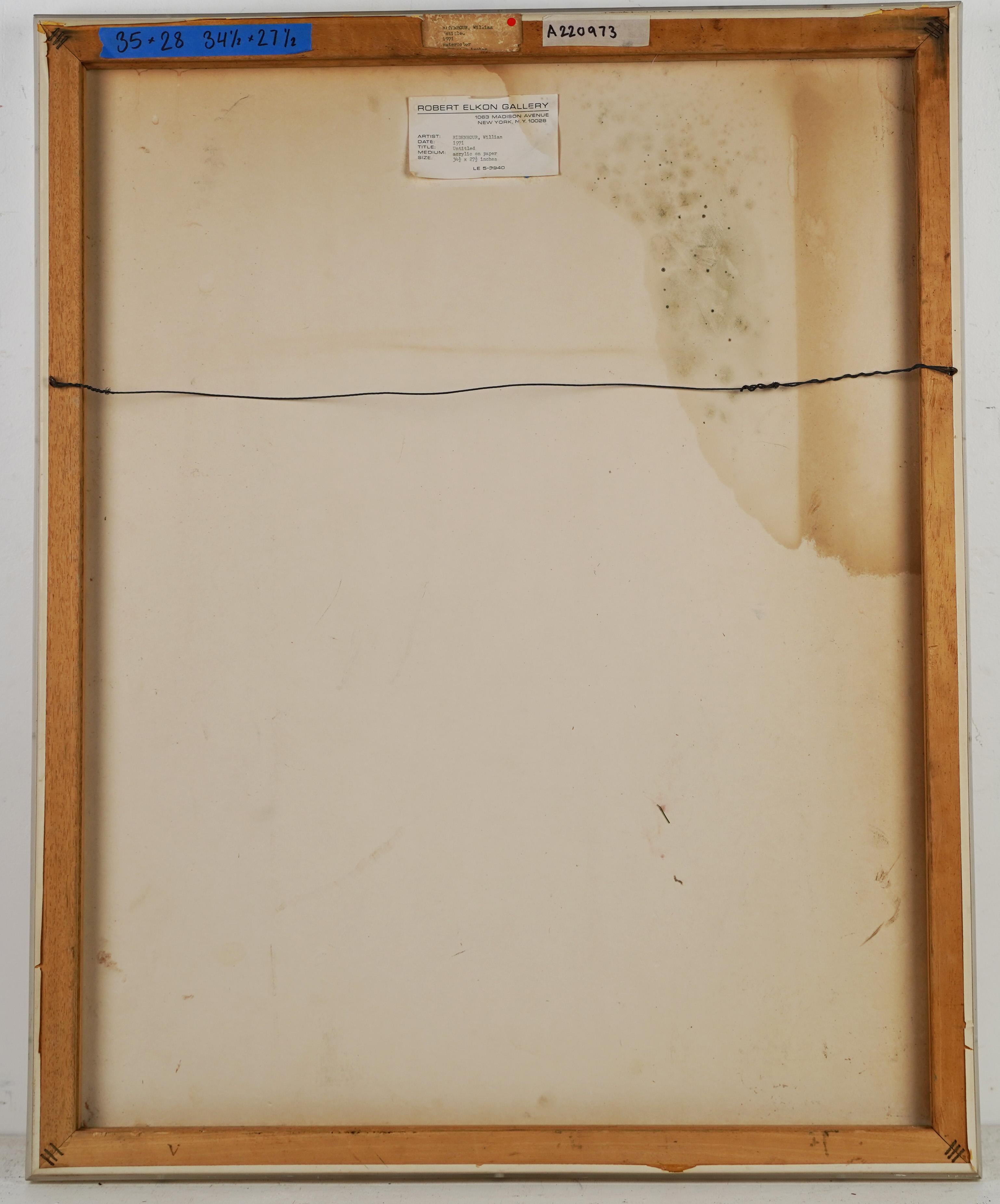 Vieille peinture abstraite encadrée signée, exposée et signée, mi-siècle moderne 4