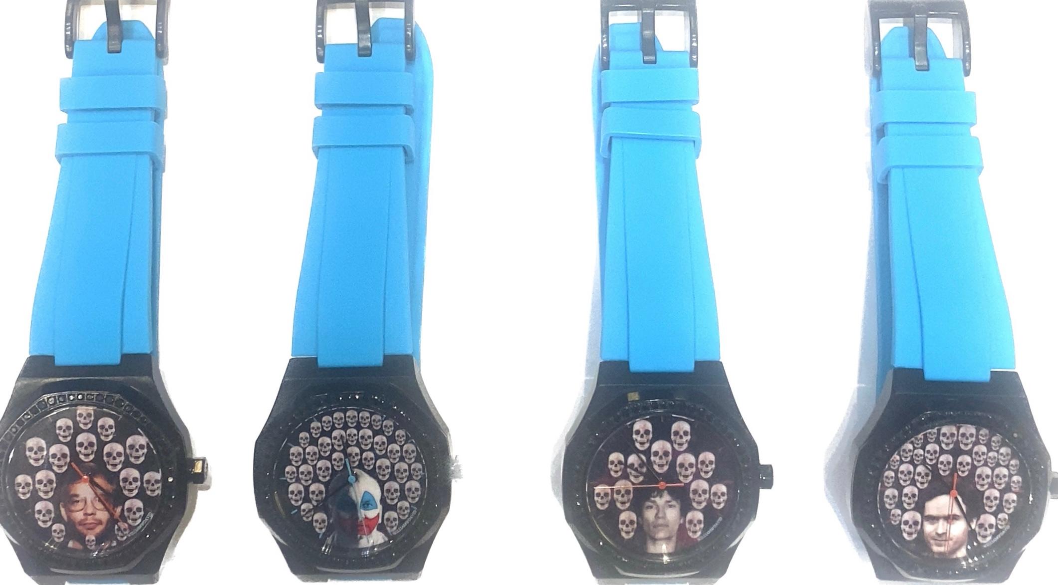 William David Serial Killer John Wayne Gacy Black Diamonds Black Steel Watch For Sale 3