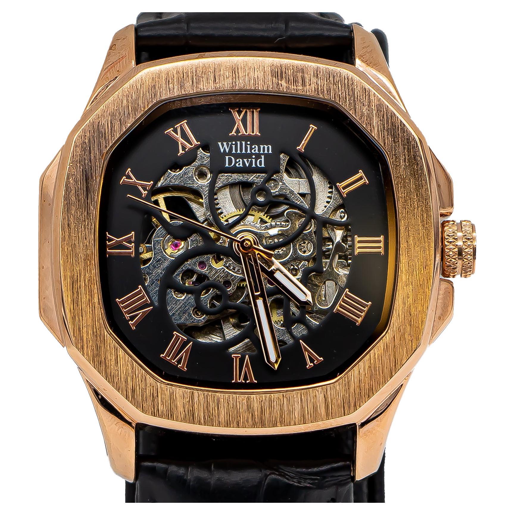 William David-Uhr aus Roségold mit Alloy und Edelstahl 42mm