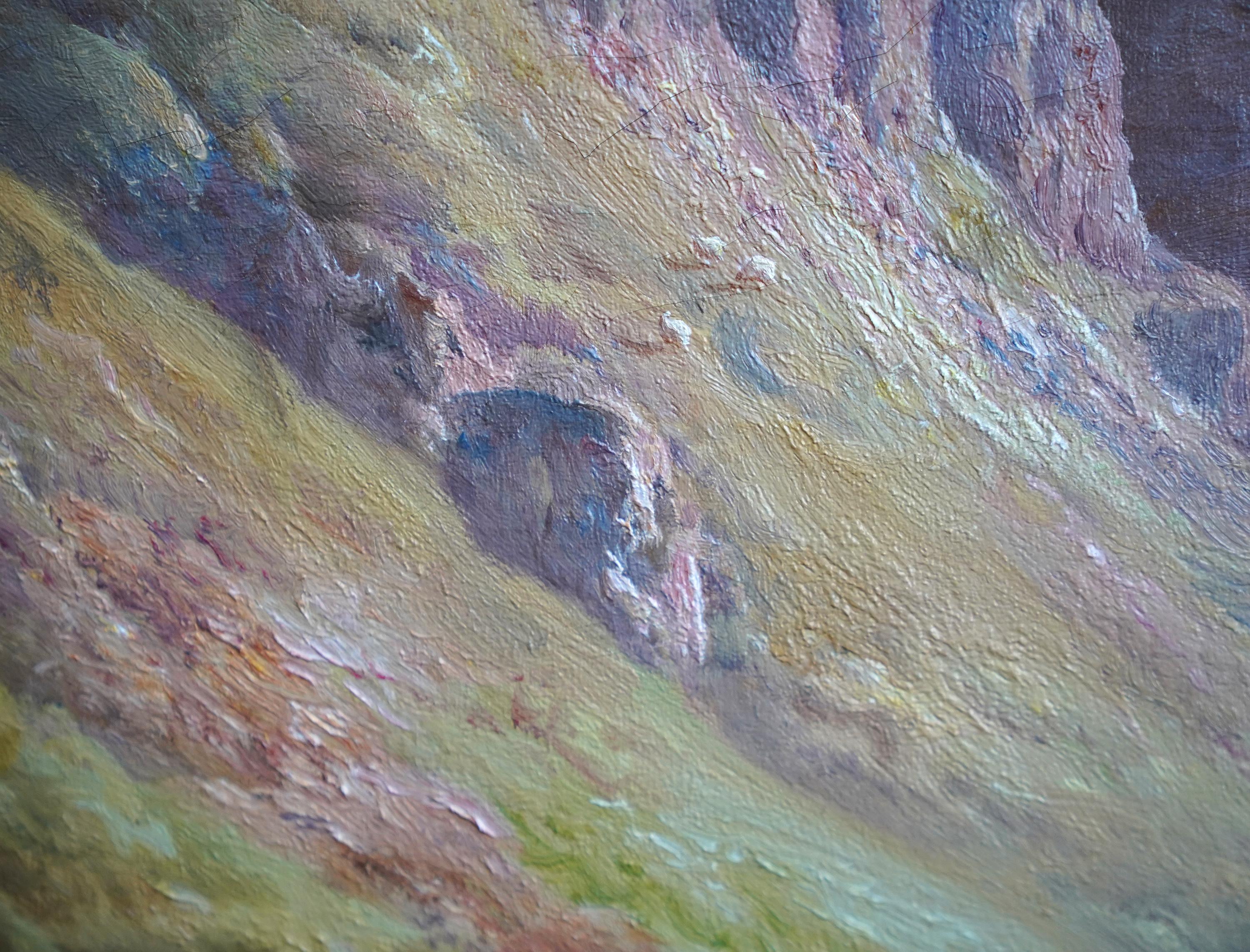 Derwent Water Lake District Landscape - British Victorian art oil painting For Sale 1