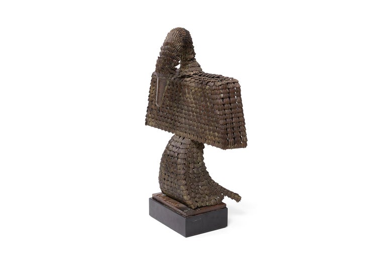 William De Lillo 1970s Patinated Metal Bird Sculpture For Sale at 1stDibs