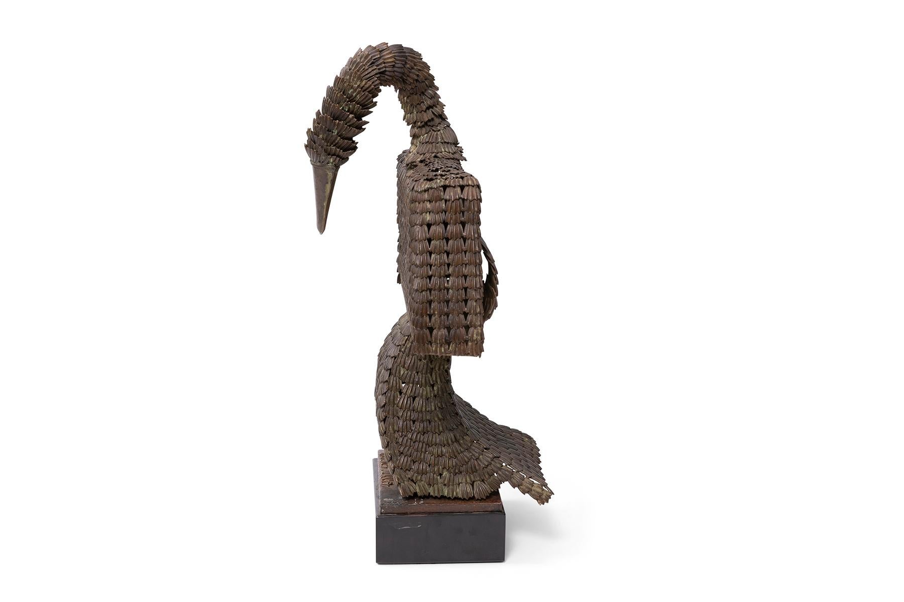 Mid-Century Modern William De Lillo Brutalist Bird Sculpture, 1970's  For Sale