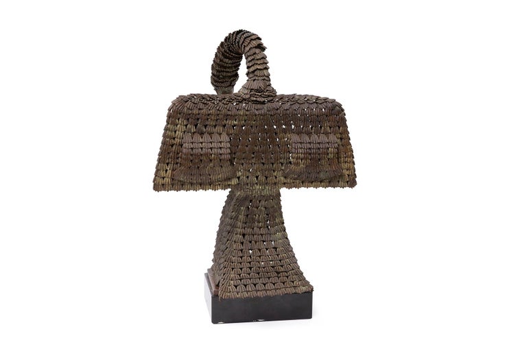 William De Lillo 1970s Patinated Metal Bird Sculpture For Sale at 1stDibs