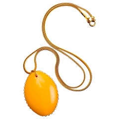 William De Lillo Bakelite Pendant on Snake Chain