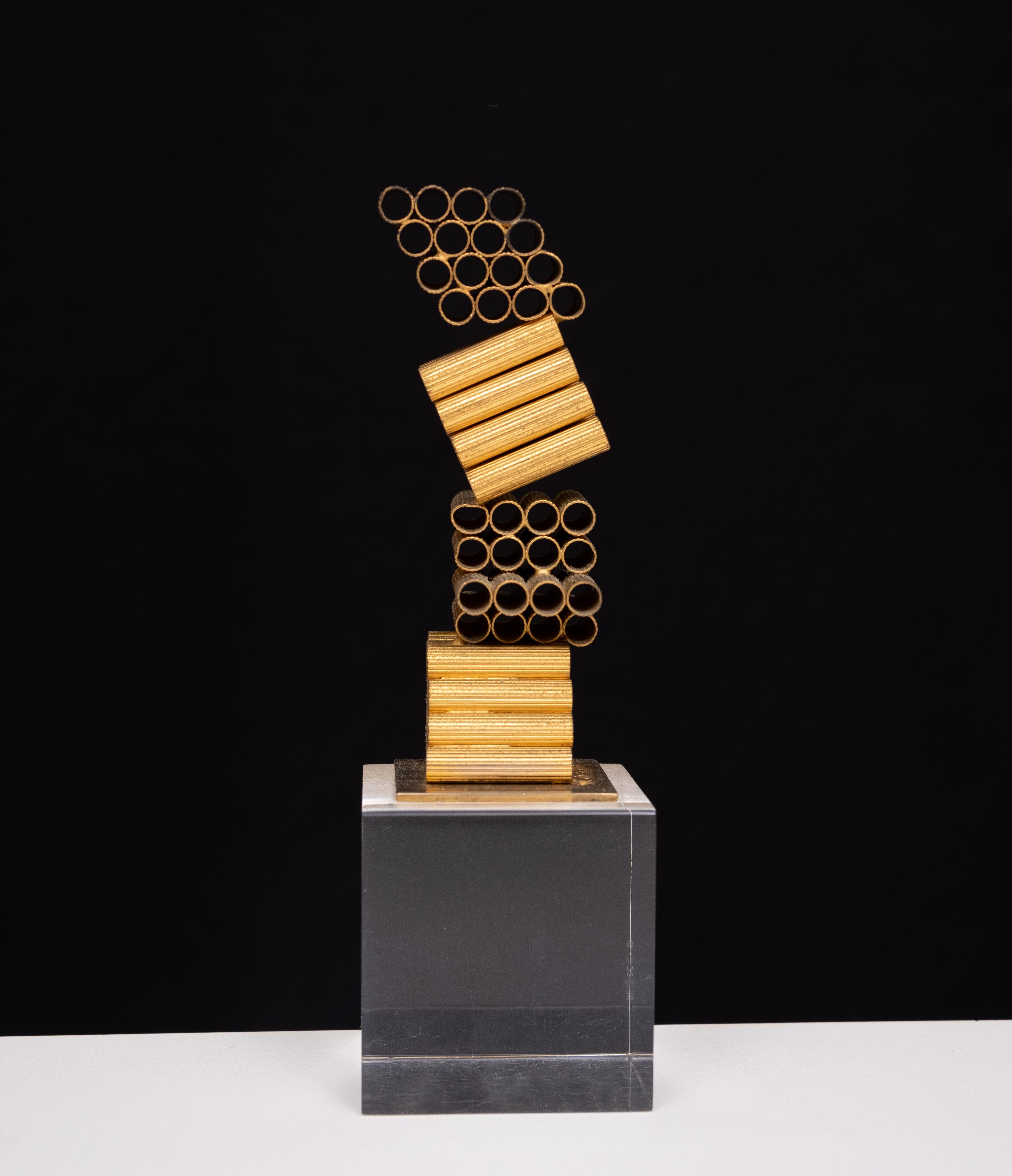 Late 20th Century William de Lillo  Gilded Metal Sculpture 1970s France For Sale