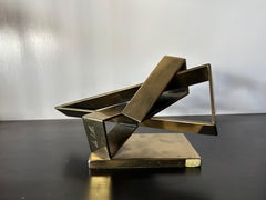 William De Lillo Escultura abstracta de latón de los años 70