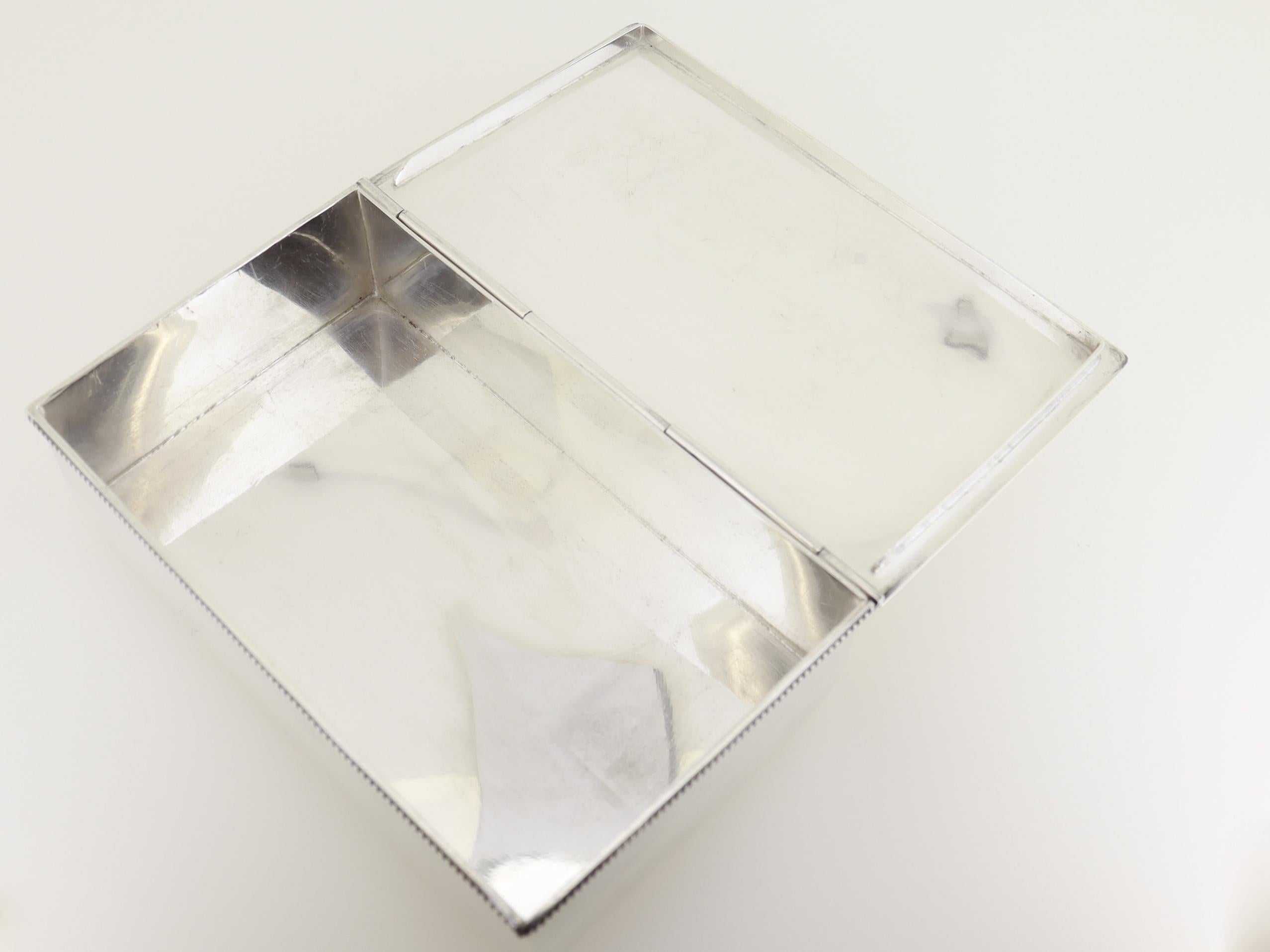 William De Matteo Mid-Century Modern Sterling Silver Box with Calla Lily Finial 10