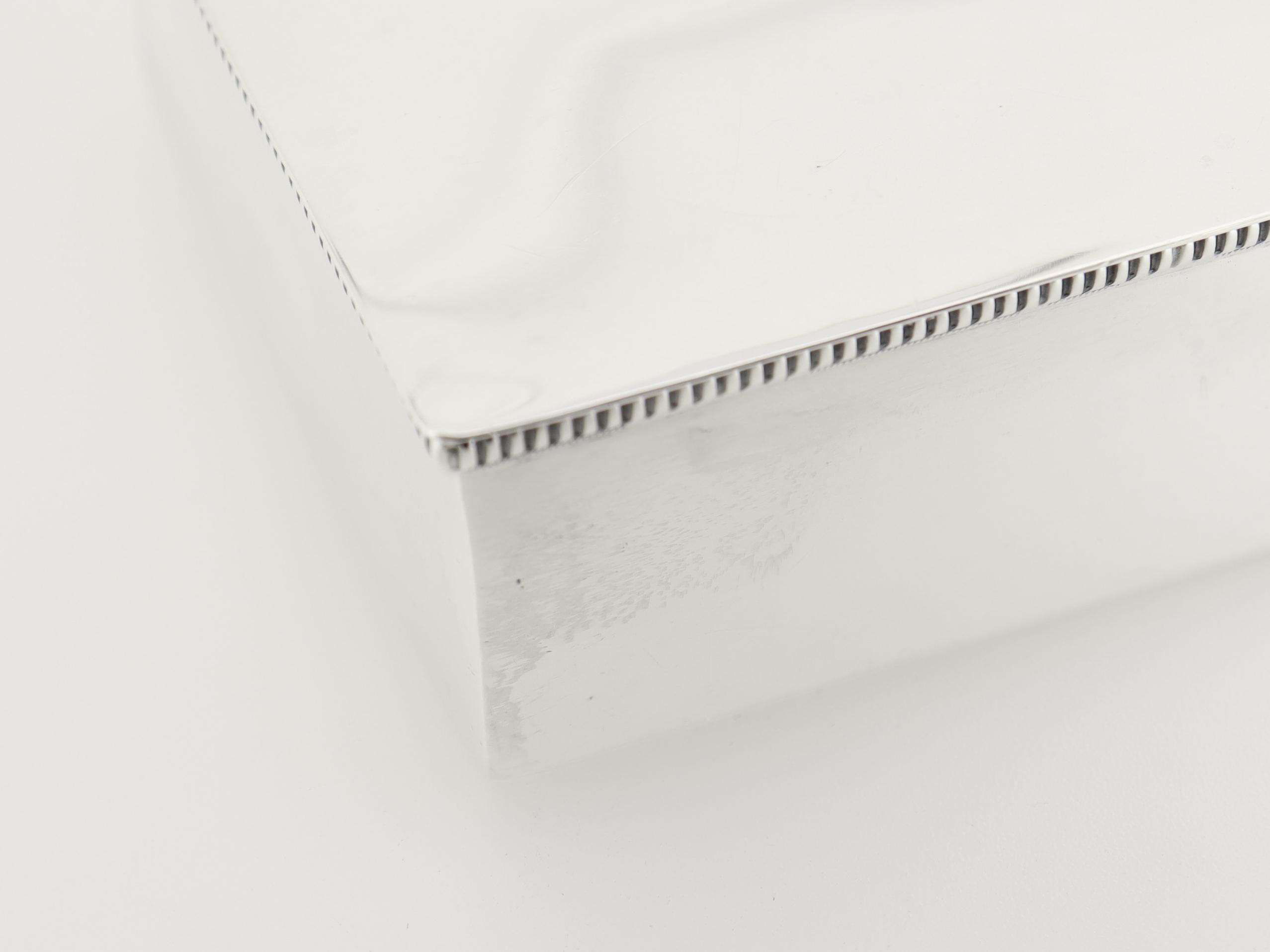 William De Matteo Mid-Century Modern Sterling Silver Box with Calla Lily Finial 12