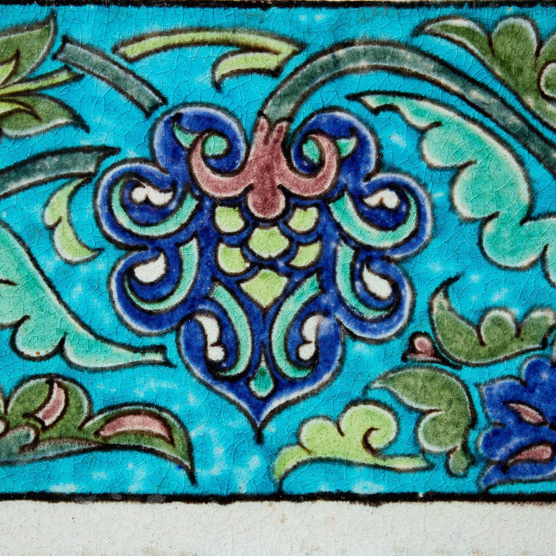 Vittoriano William De Morgan Piastrella antica in stile persiano in vendita