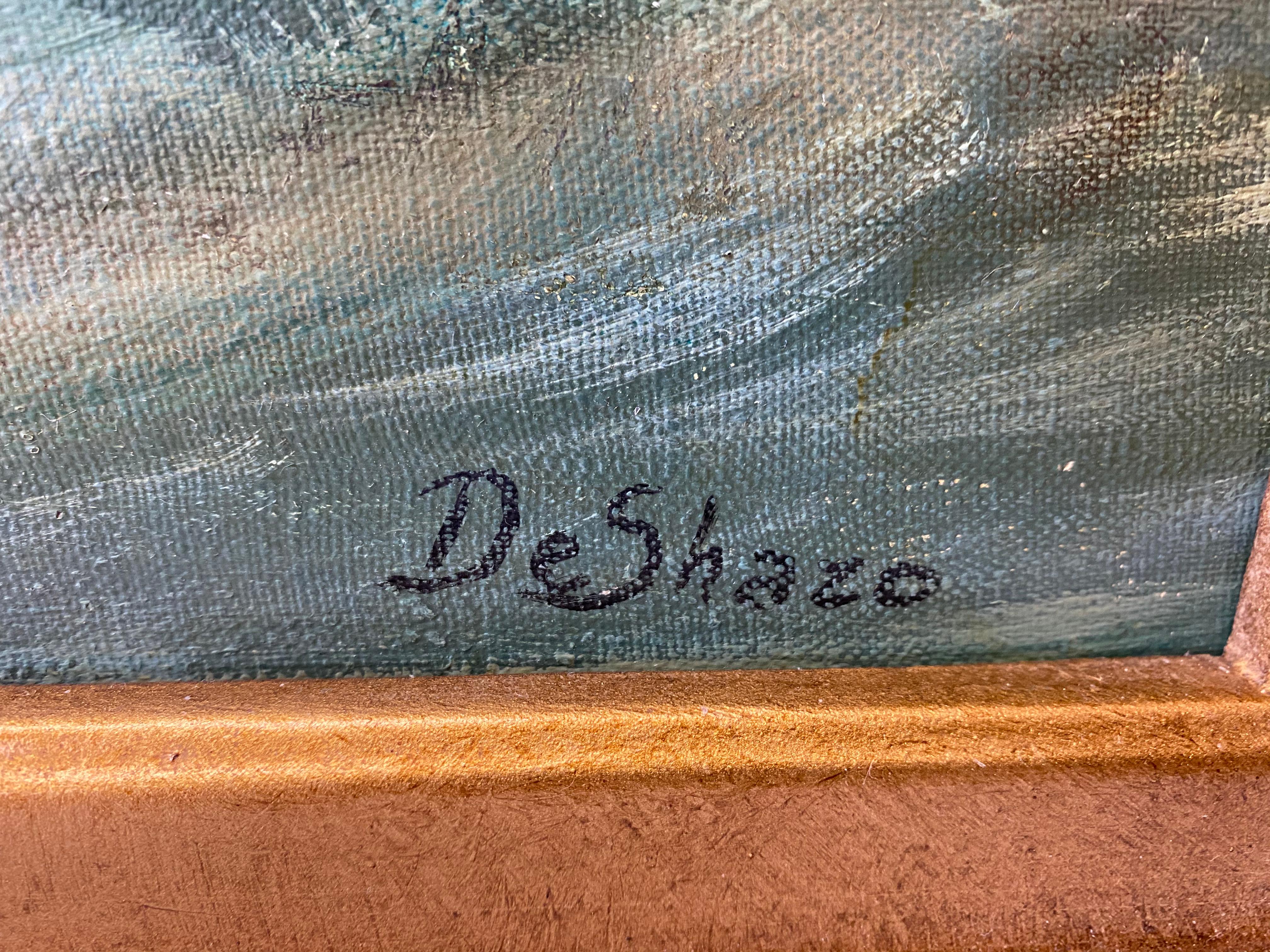 William DeShazo Coastal Landscape Oil Painting C.1970 6