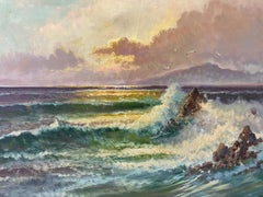 William DeShazo Coastal Landscape Oil Painting C.1970