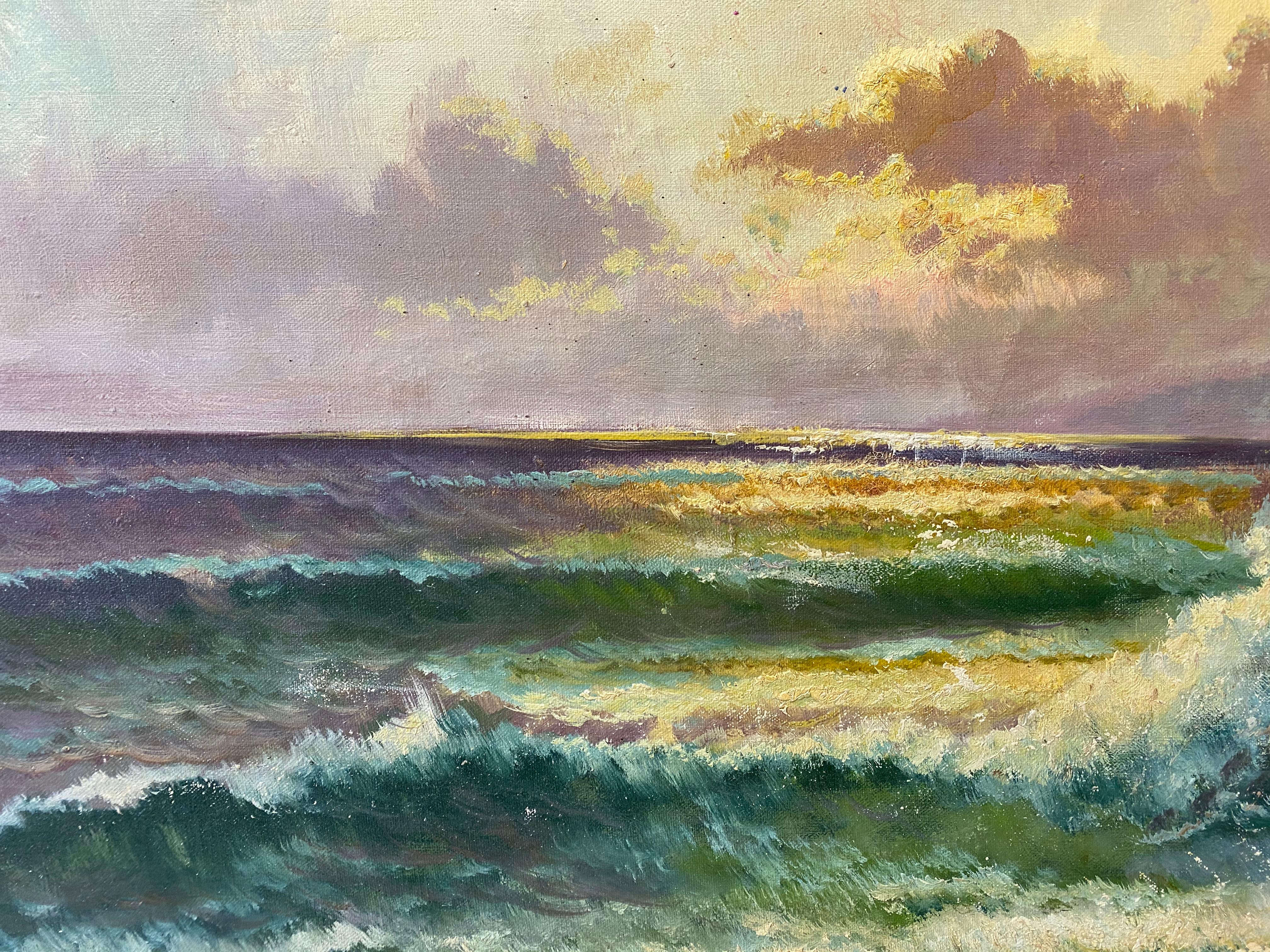 William DeShazo Coastal Landscape Oil Painting C.1970 3