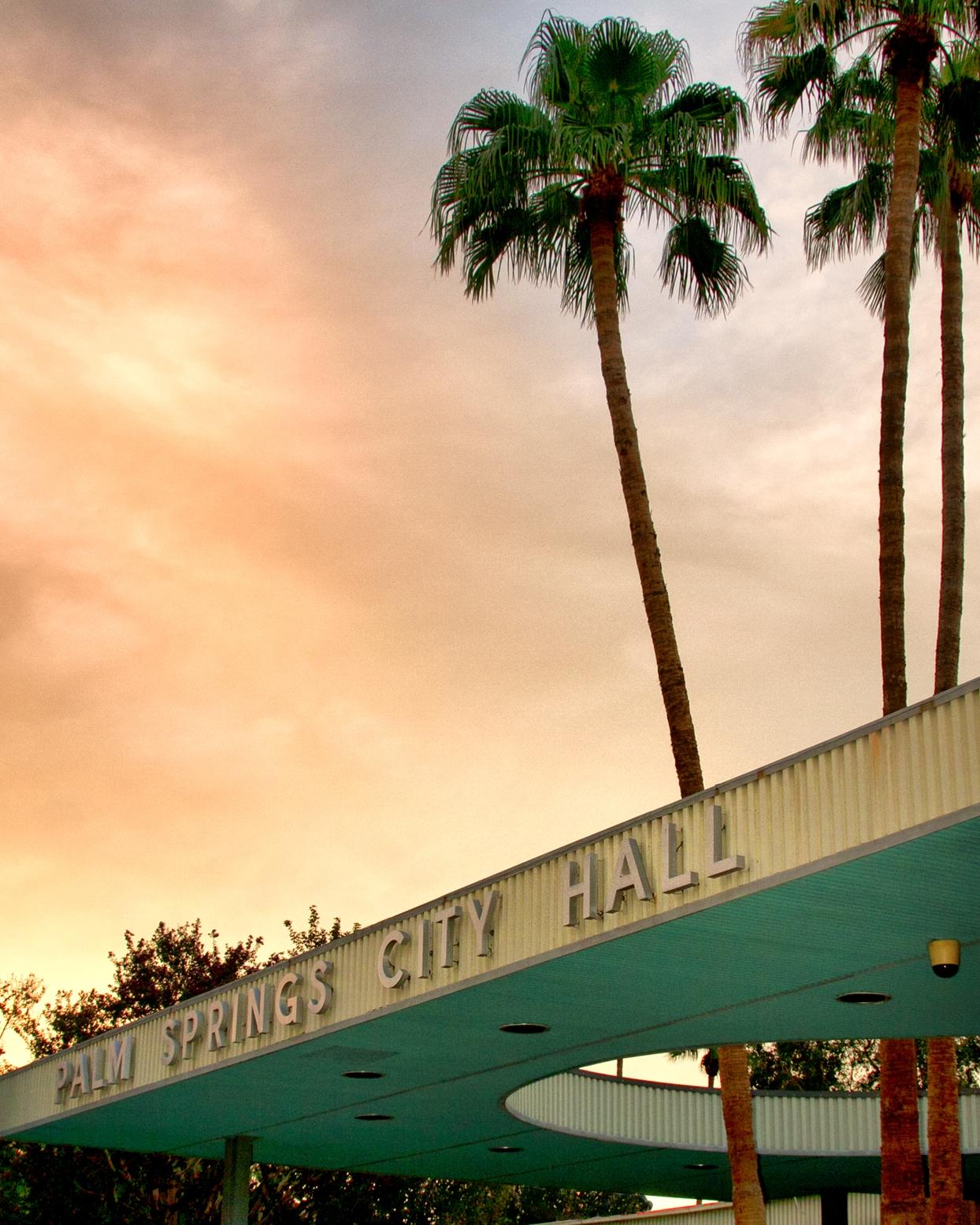William Dey Color Photograph - CITY HALL SKY Palm Springs, Photograph, Archival Ink Jet