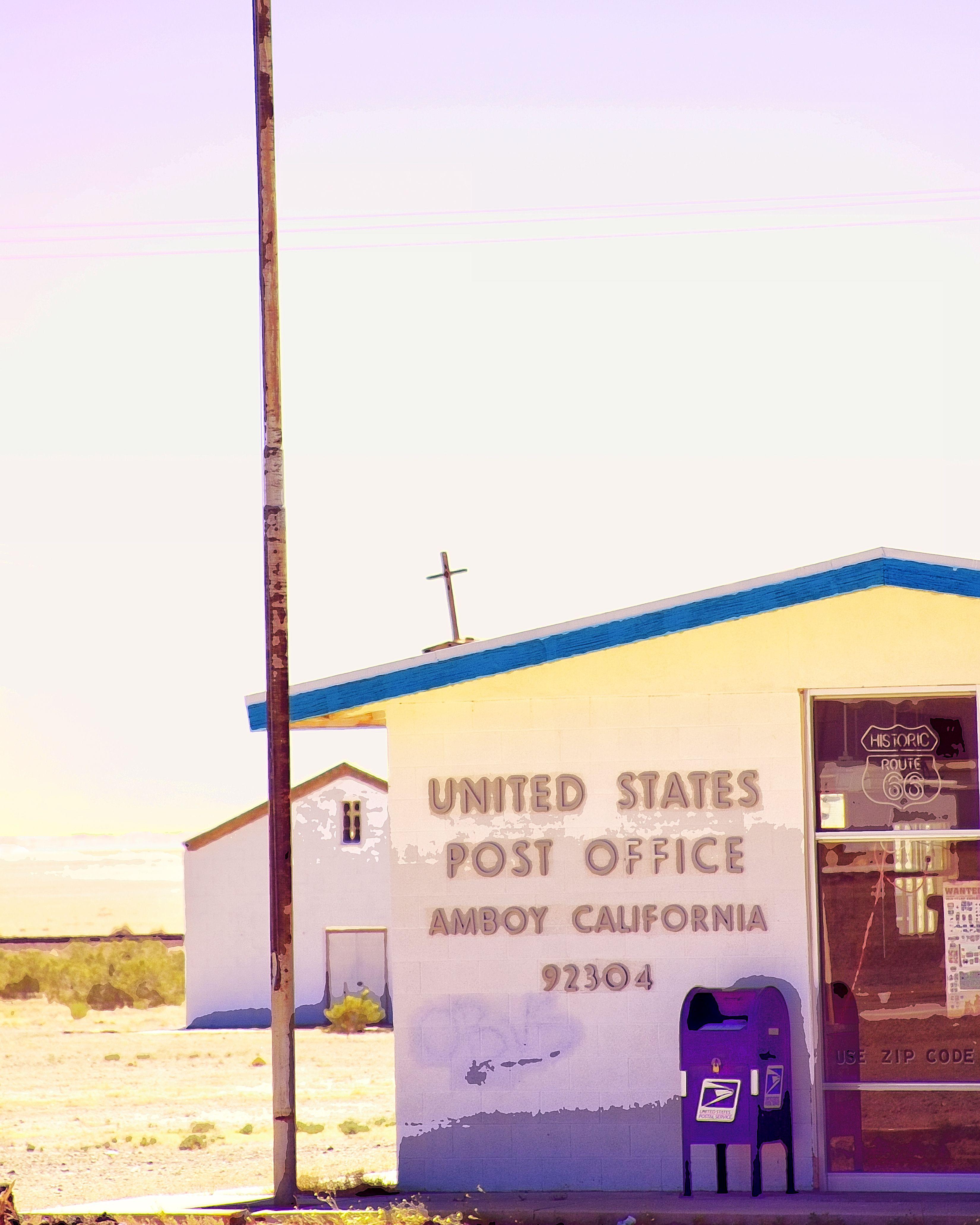 William Dey - SAVE THE POST OFFICE Route 66 Amboy CA, Photograph, Archival  Ink Jet For Sale at 1stDibs