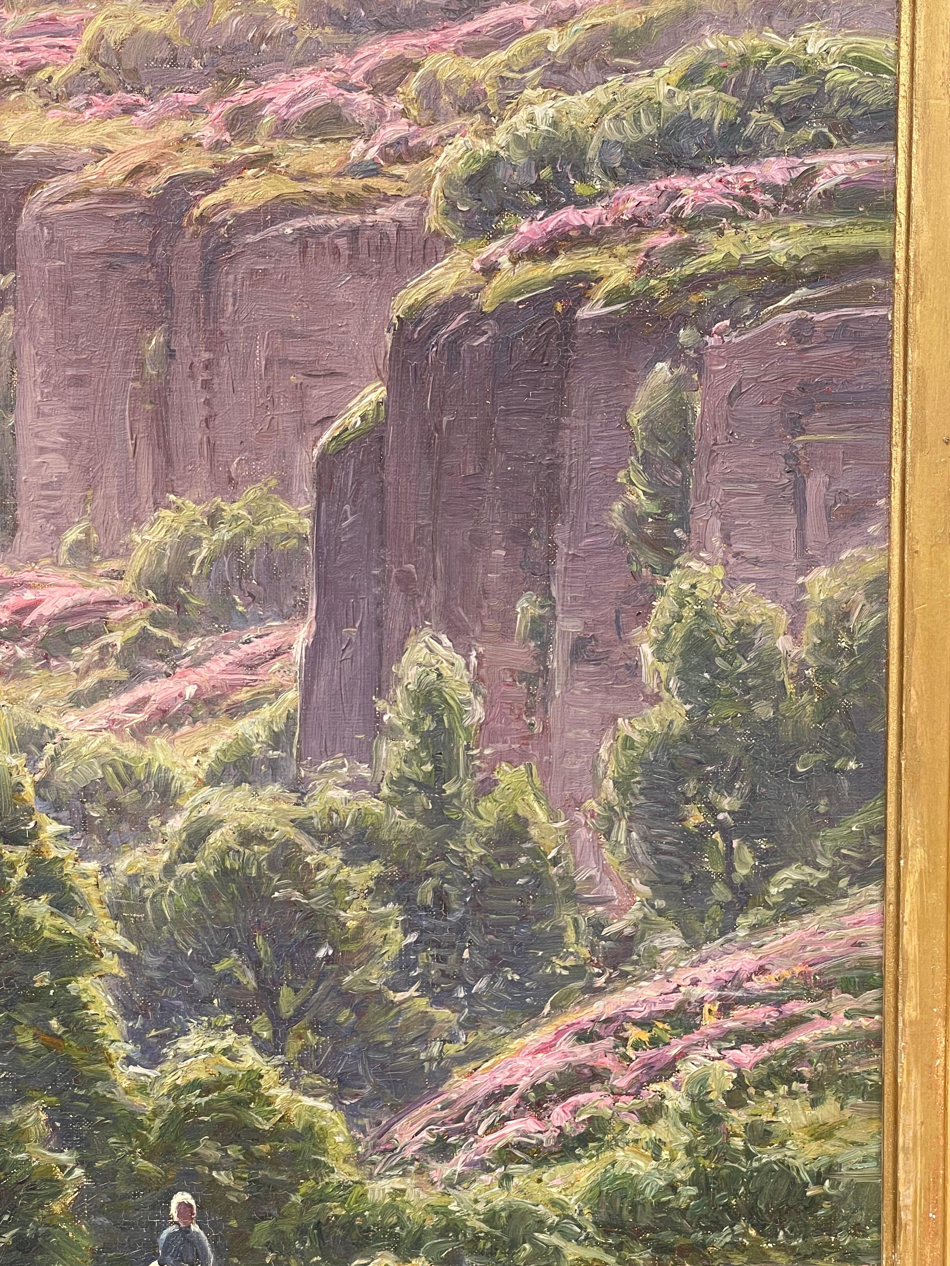 William Didier-Pouget - Morgennebel, blühendes Heidekraut - Dordogne-Tal im Angebot 4