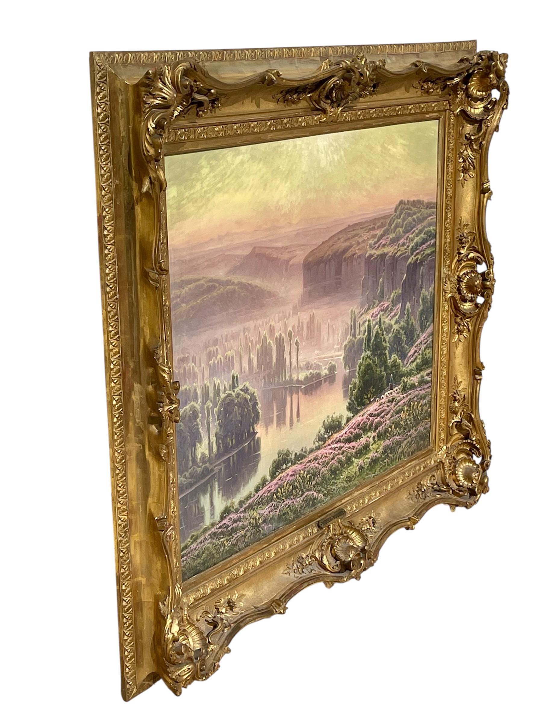 William Didier-Pouget - Morgennebel, blühendes Heidekraut - Dordogne-Tal im Angebot 10