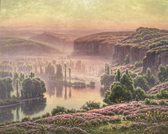William Didier-Pouget - Brumes matinales, bruyères en fleurs - Vallée de la Dordogne