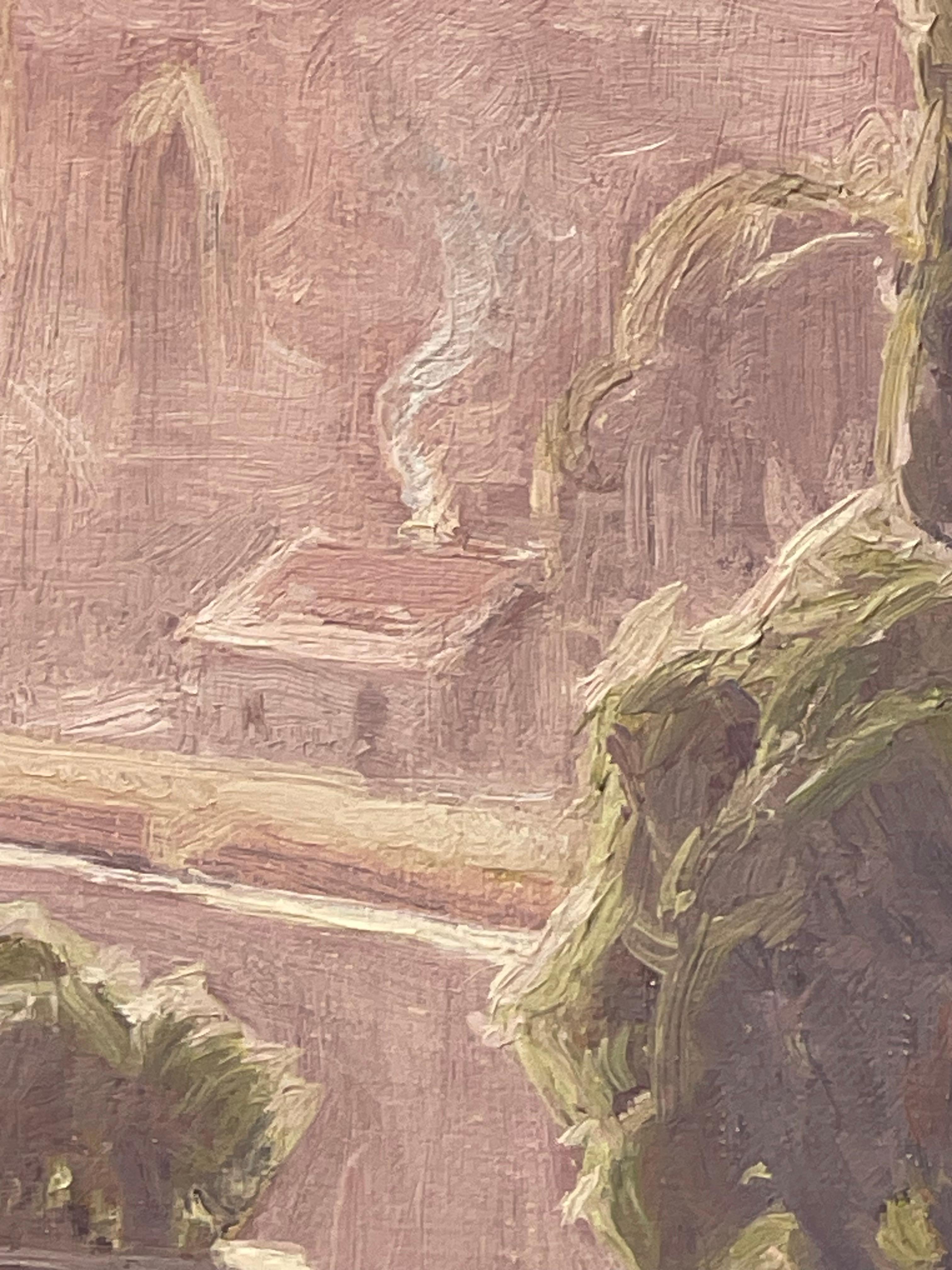 William Didier-Pouget - Morgennebel, blühendes Heidekraut - Dordogne-Tal im Angebot 2