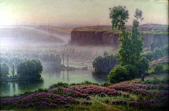 Bruyères en fleurs 1949, 20e siècle Huile sur toile de William Didier-Pouget