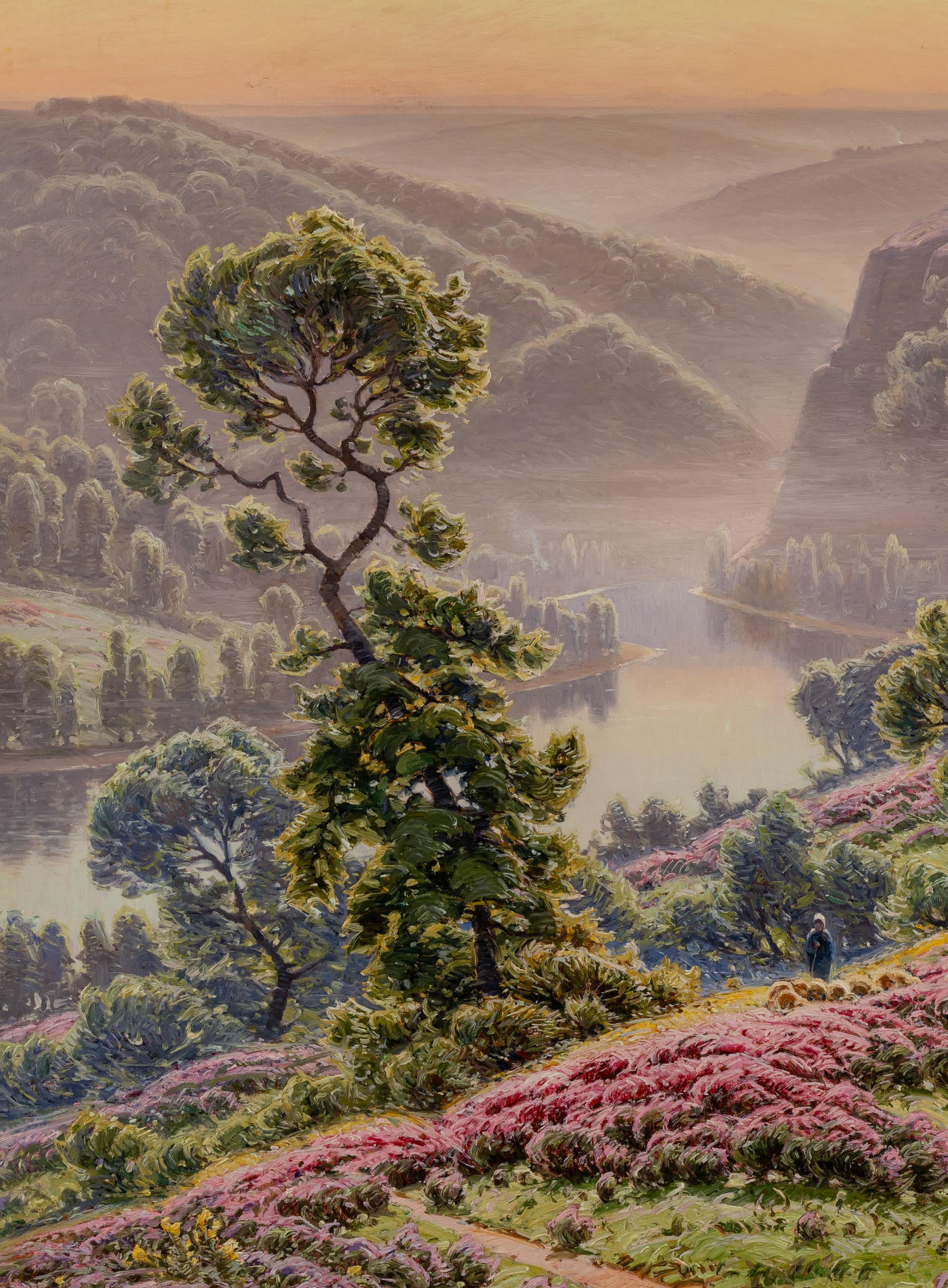 Bruyers en Fleurs (Schule von Barbizon), Painting, von William Didier-Pouget