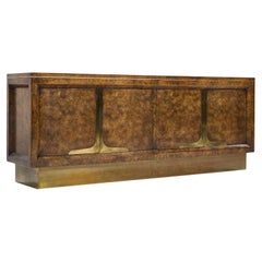 William Doezema per Mastercraft Credenza in legno di boro e ottone del metà del secolo scorso
