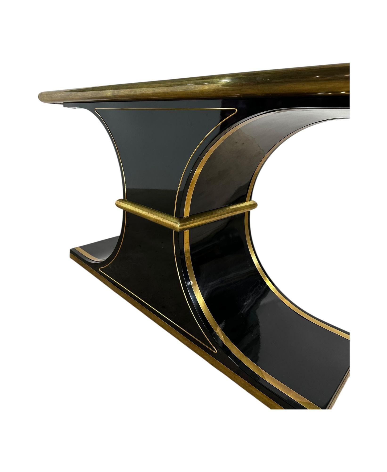 Late 20th Century William Dozema Console Table by Mastercraft, 1990 For Sale