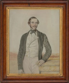 William Drummond (fl. 1800-1850) - c. 1850 Watercolour, Portrait of a Gentleman