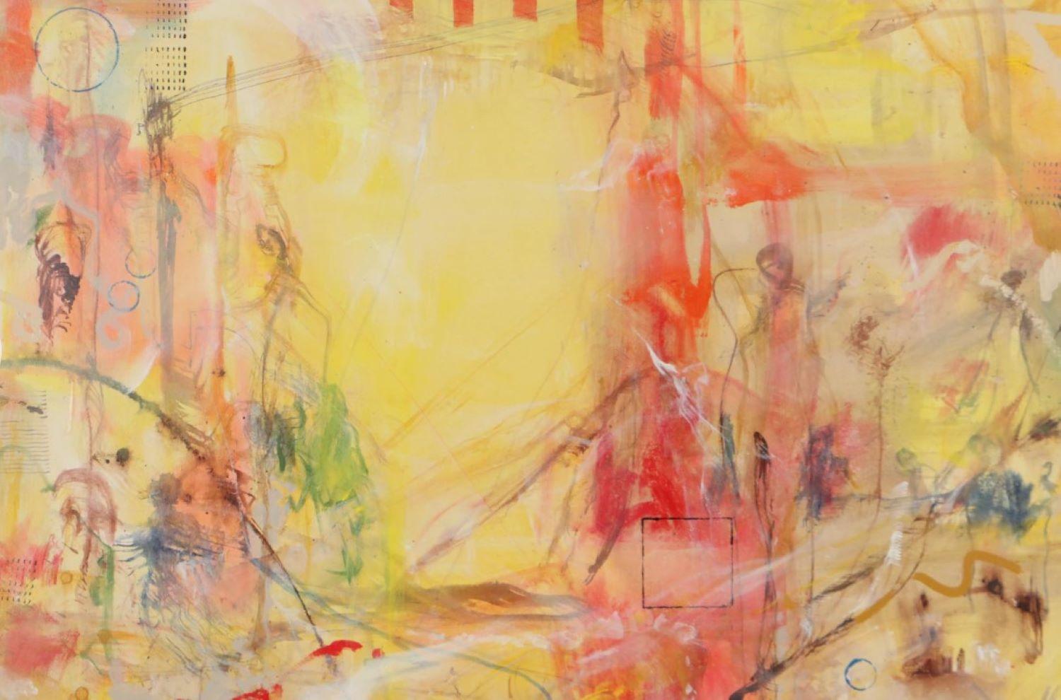Celebration - Contemporary abstract original canvas, poetisch, traumhaft, lyrisch – Painting von william duebber