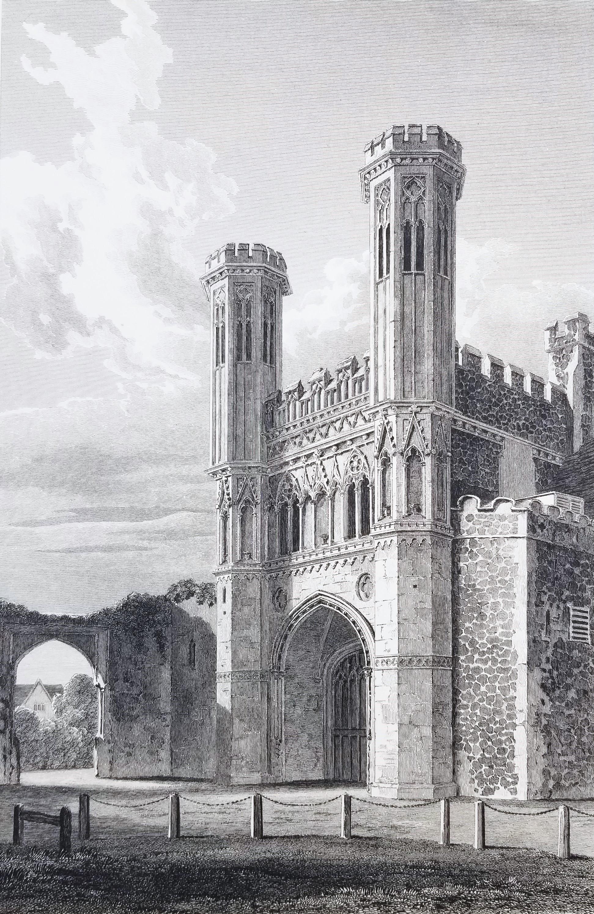Artist: Sir William Dugdale (English, 1605-1686)
Title: "Monastery of St. Augustine, Canterbury"
Portfolio: Monasticon Anglicanum: A History of the Abbies and Other Monasteries, Hospitals, Frieries, and Cathedral and Collegiate Churches with their