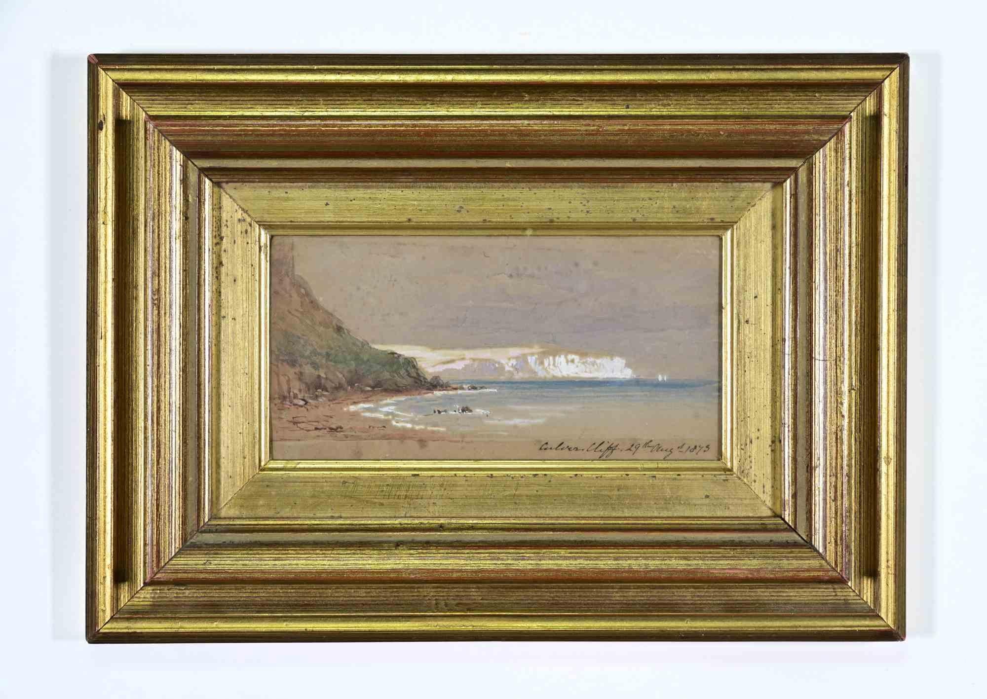 Oil and tempera on cardboard attributed to William Dyce and realized in 1873.

Hand titled and dated lower right.

Includes a modern gilded wooden frame, cm. 23.5x32.5.