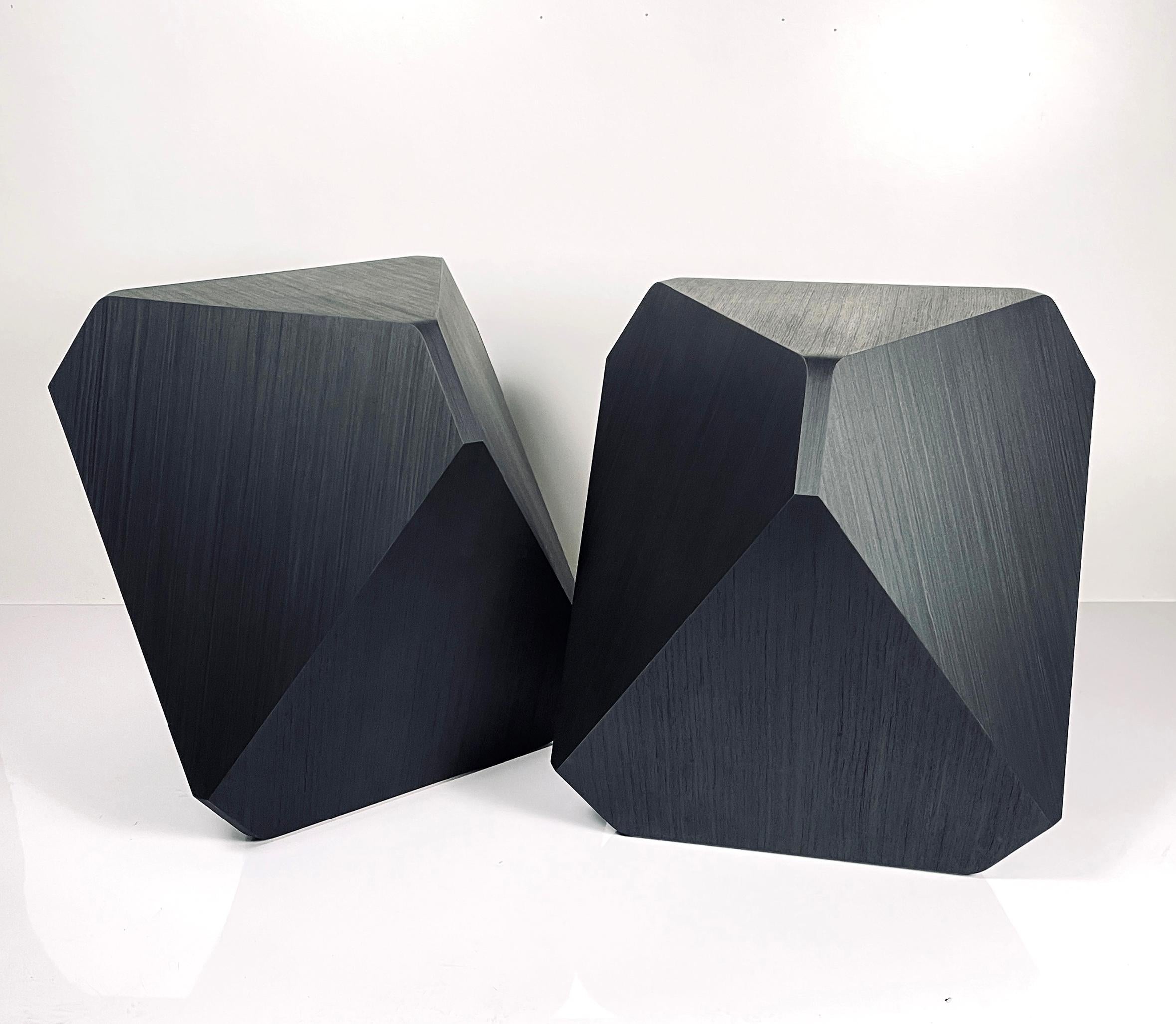 Hand-Crafted William Earle's 'h a l' dining pedestals For Sale