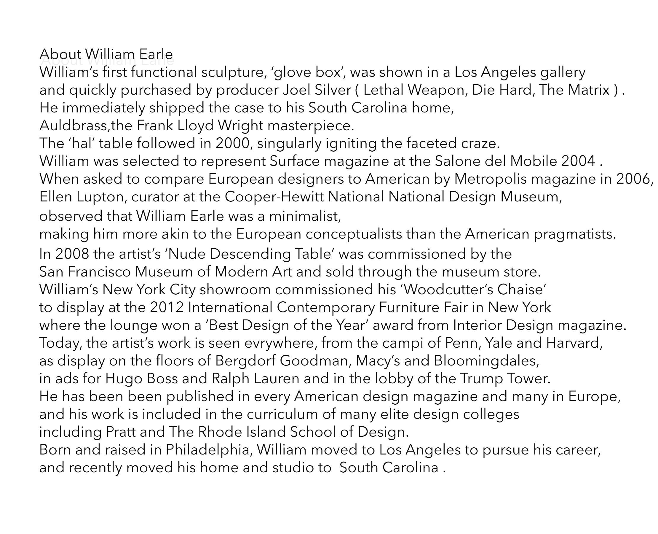 William Earle's ikonische 'hal' Esstischsockel aus europäischem Mappa-Wurzelholz im Angebot 2