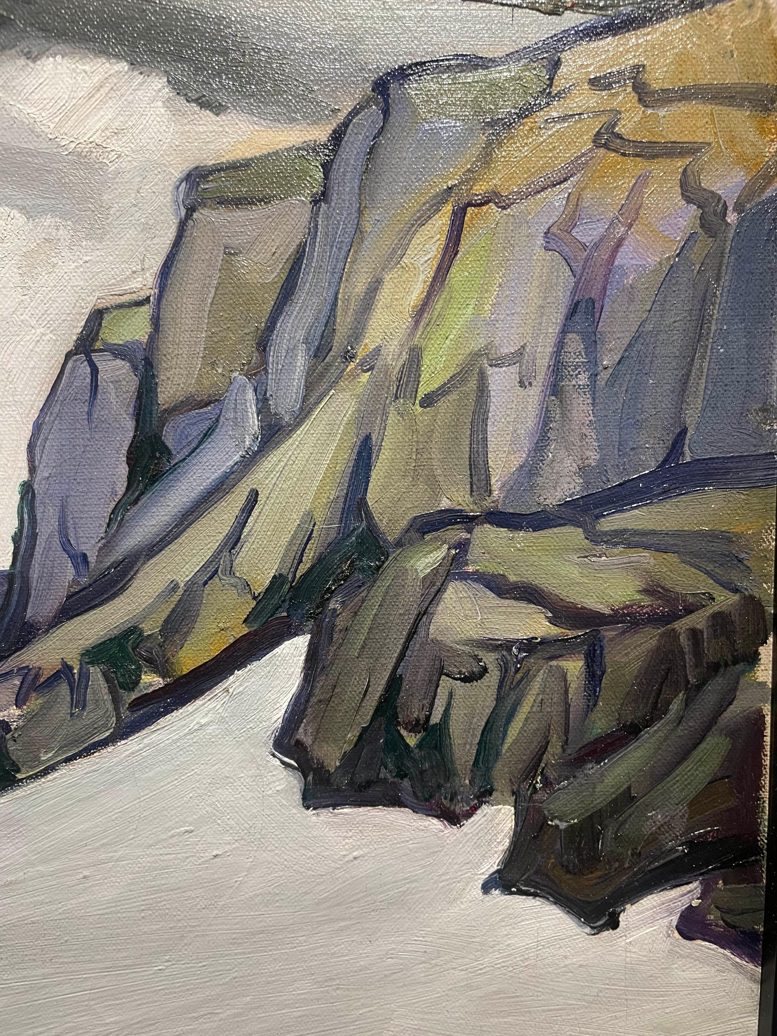 Ghiacciai norvegesi di Finsevand, Paesaggio invernale dei primi del Novecento, Cleveland Art in vendita 6