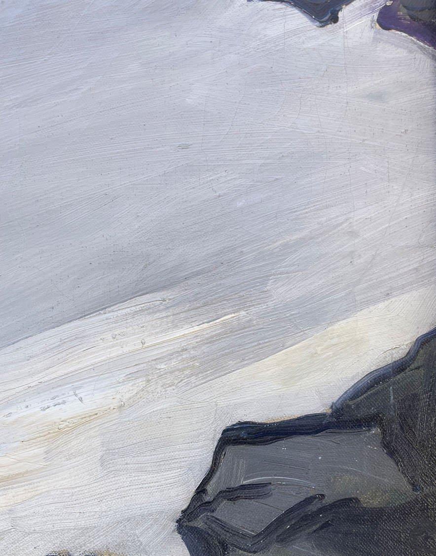 Ghiacciai norvegesi di Finsevand, Paesaggio invernale dei primi del Novecento, Cleveland Art - Landscape Painting Grigio di William Eastman