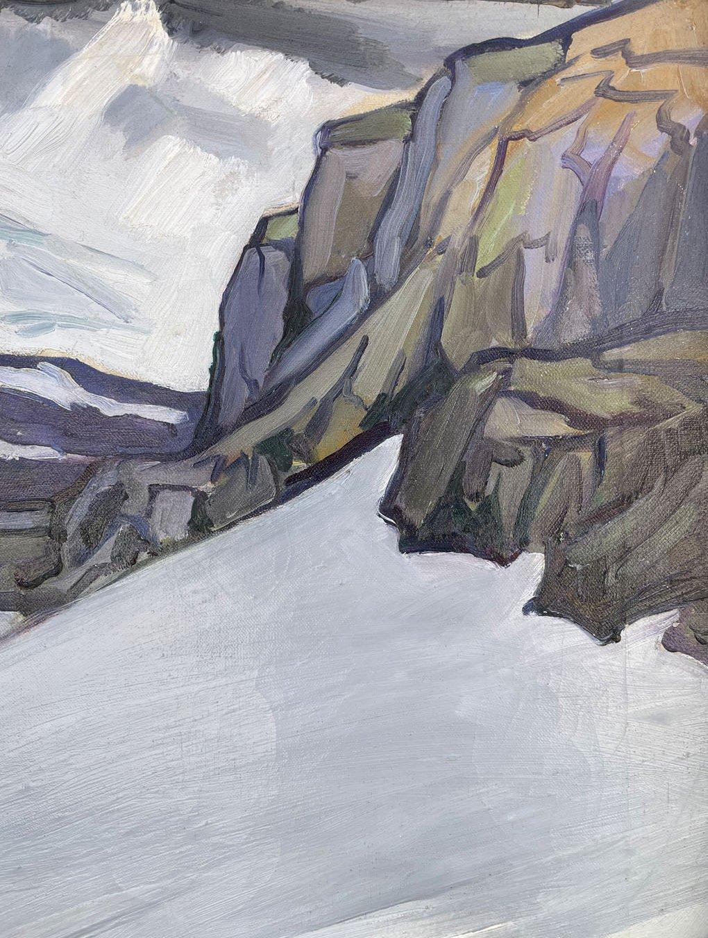 William Eastman (americano, 1881-1950)
Ghiacciai norvegesi di Finsevand, 1922
Olio su tela
21 x 18 pollici
Esposto: Mostra di maggio del Museo d'Arte di Cleveland del 1923

Nato a Cleveland nel 1881, William Eastman frequentò la Cleveland School of