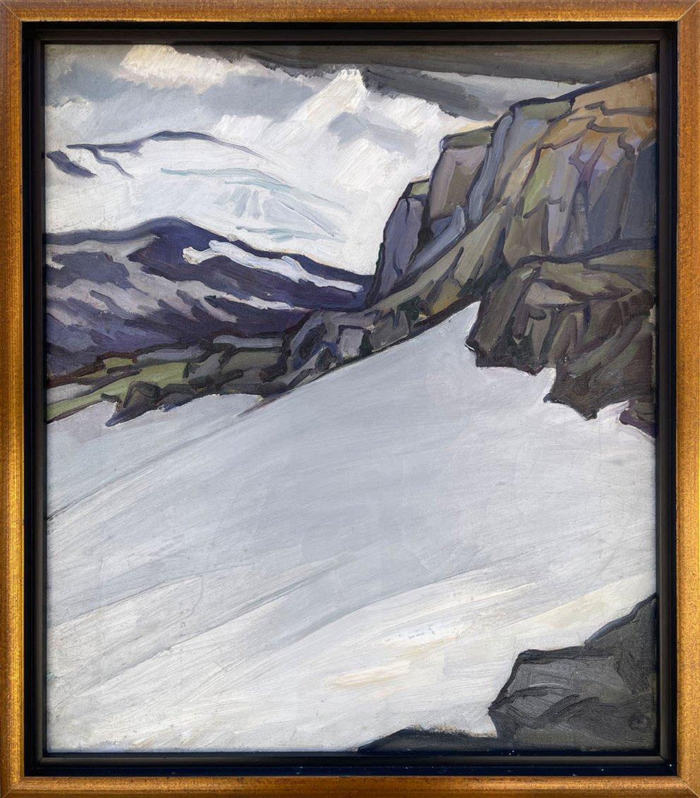Ghiacciai norvegesi di Finsevand, Paesaggio invernale dei primi del Novecento, Cleveland Art in vendita 2