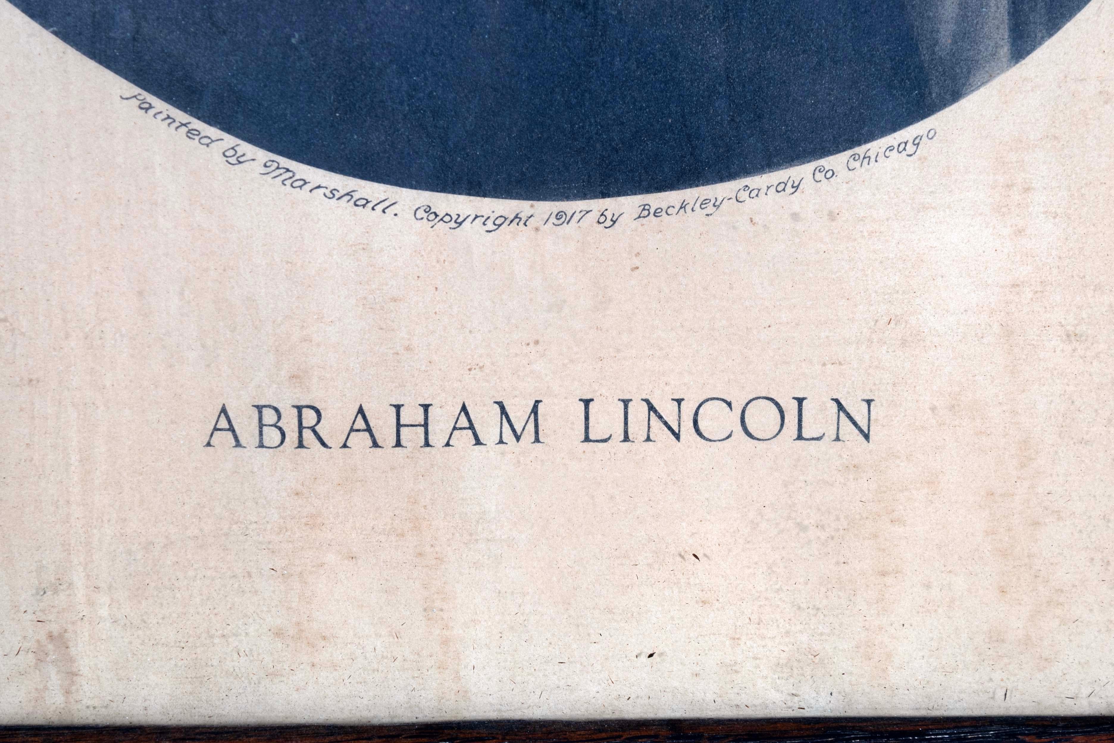 William Edgar Marshall Abraham Lincoln Antique Lithographic Portrait on Paper For Sale 7
