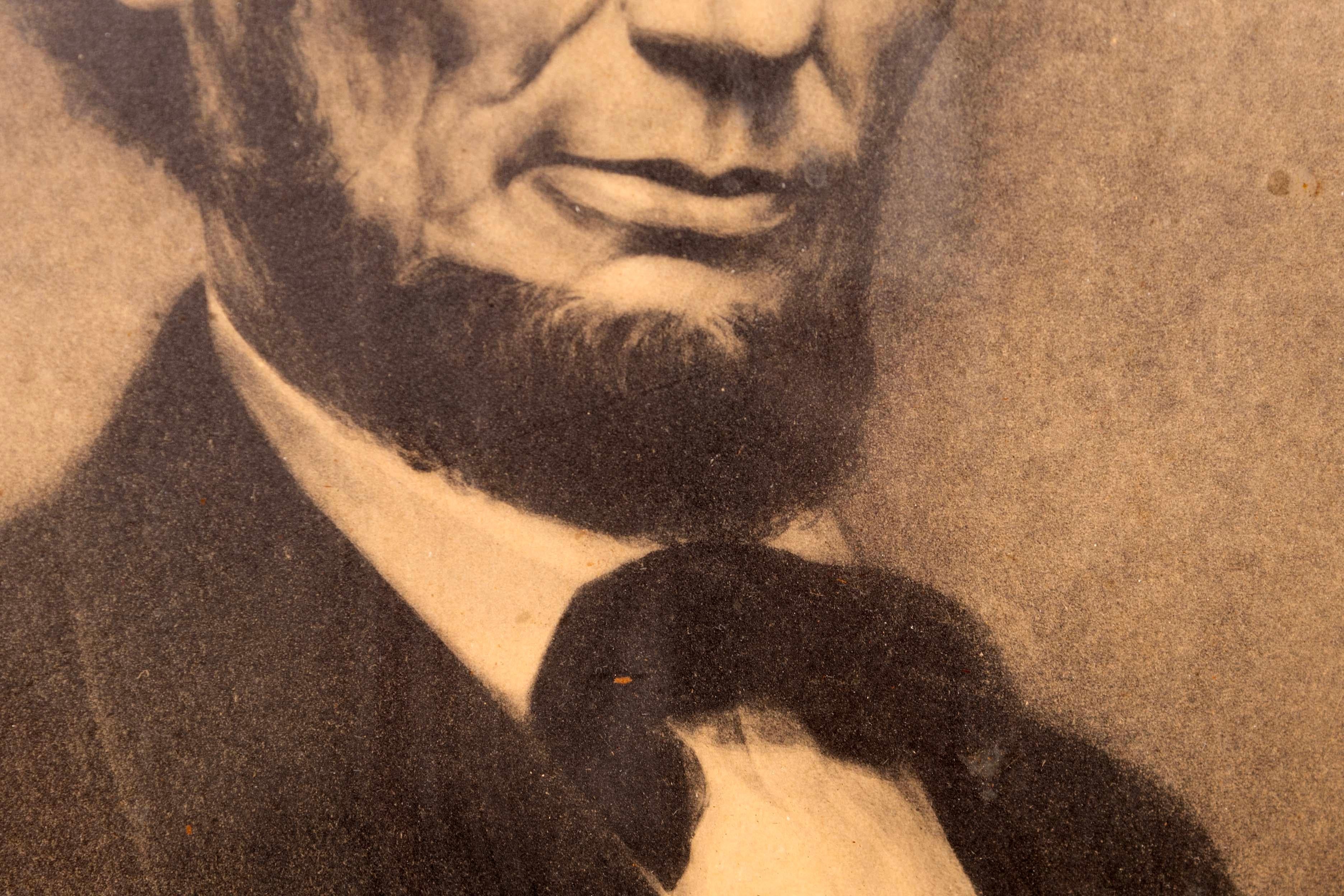 Antikes lithografisches Porträt auf Papier von William Edgar Marshall Abraham Lincoln im Angebot 2