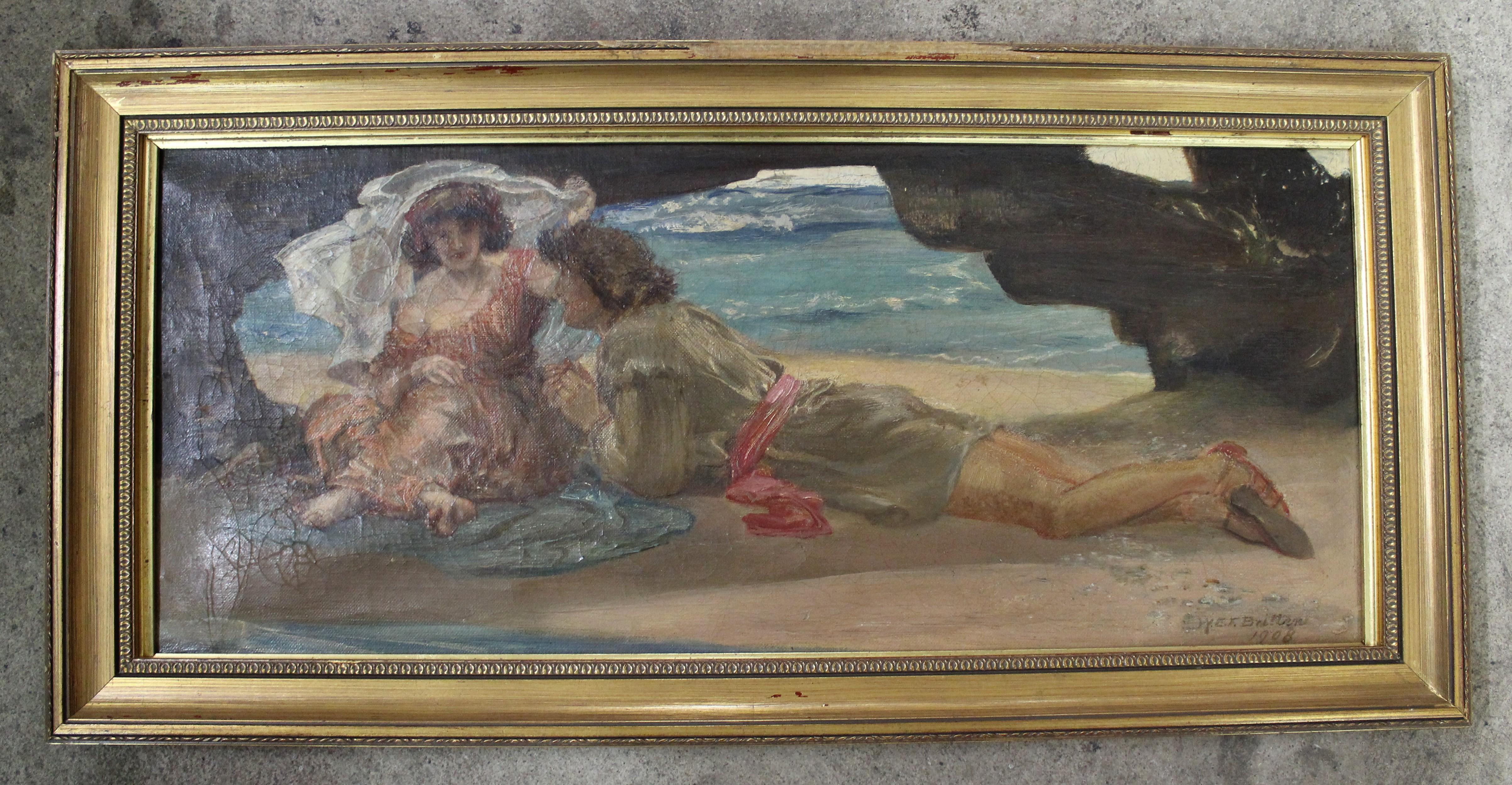 William Edward Frank Britten (British 1848-1916)
Medium: Oil on canvas
Size with frame 26