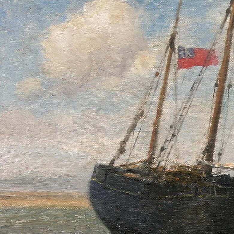 Collecting Seashells
Oil on canvas, 12 1/4 x 16 1/4 inches (31.1 x 41.3 cm)
Framed dimensions: 17 3/4 x 21 5/8 inches
Signed lower left: W.E. Norton

Born in 1843 to a family of Bostonian shipbuilders, William Edward Norton's early childhood