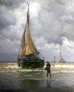 On the Coast of Holland, Fishing Boat Ready for Sea